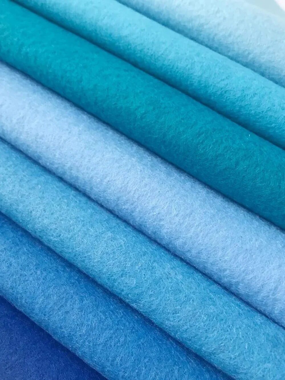 7 Pieces Blue Felt Fabric Bundle Crafting Sewing Supplies 18